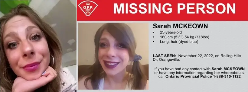 Missing Woman in Wellington County, Ontario - Sarah McKeown, 25 : r ...