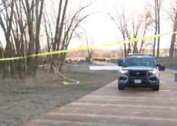 Police on scene for a water rescue on April 15, 2024. Global News