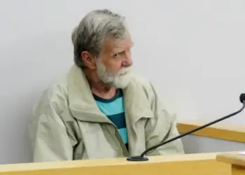 Wilbur Crockwell, 73, appears at a bail hearing at provincial court in St. John's in June 2023. (Ryan Cooke/CBC)