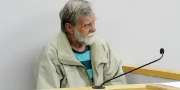 Wilbur Crockwell, 73, appears at a bail hearing at provincial court in St. John's in June 2023. (Ryan Cooke/CBC)