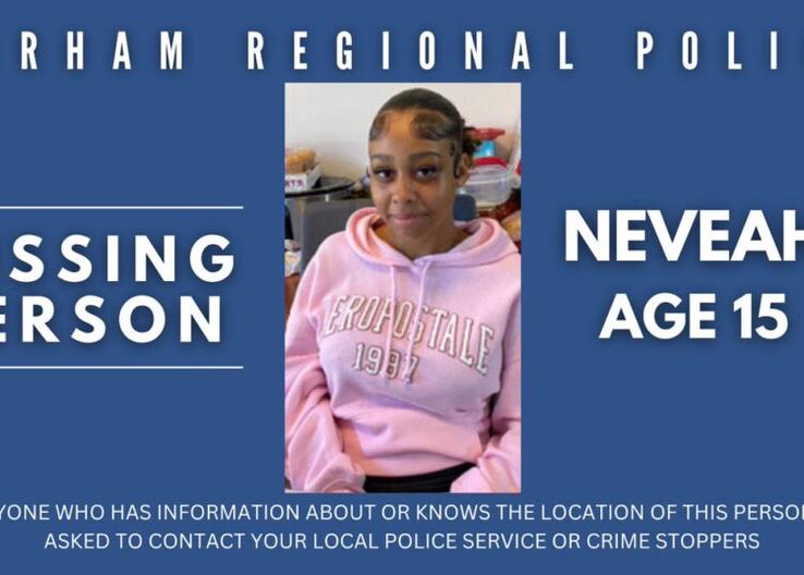 Missing Girl in Pickering, Ontario – Neveah, 15