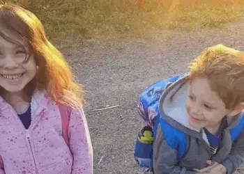 Lilly and Jack Sullivan were reported missing from their home in Pictou County on May 2, 2025. This photo was taken on the first day of school, September 2024. (Facebook)