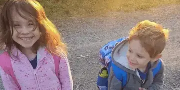 Lilly and Jack Sullivan were reported missing from their home in Pictou County on May 2, 2025. This photo was taken on the first day of school, September 2024. (Facebook)