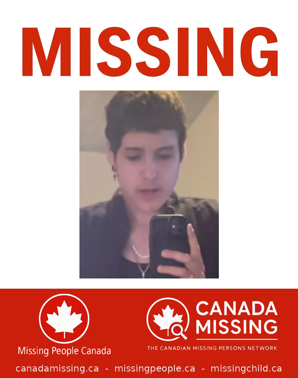 Photo of missing person Ace Webb, age 19, from Sault Ste. Marie, ON.