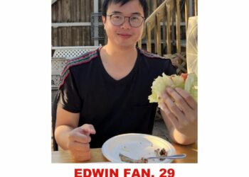 Photo of missing man Edwin Fan, age 29, from Ottawa, Ontario