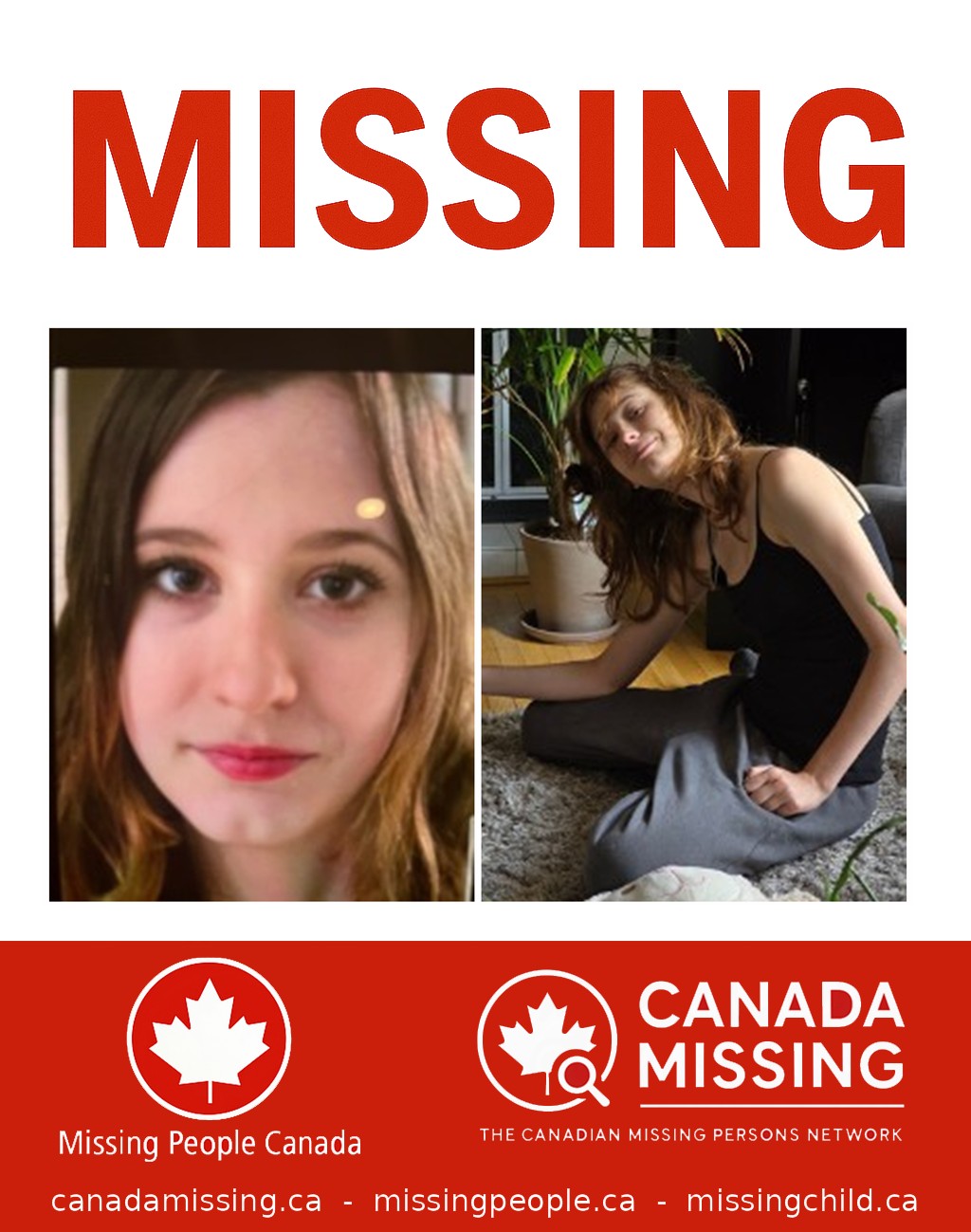 Photo of missing girl Darla, age 16, from Brantford, Ontario.