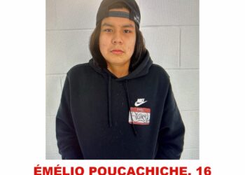 Photo of missing boy Émélio Poucachiche, age 16, from Val-d’Or, Quebec.