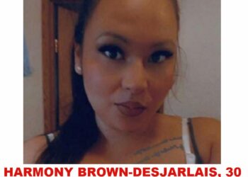 Photo of missing woman Harmony Brown-Desjarlais, age 30, from Chetwynd, British Columbia