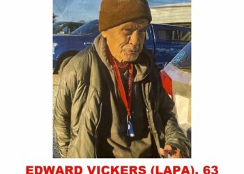 Photo of missing man Edward “Lapa” Vickers, 63, from Bella Bella, British Columbia