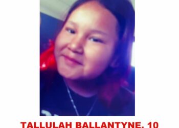 Photo of missing girl Tallulah Ballantyne, age 10, from Prince Albert, Saskatchewan