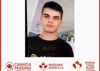 Photo of missing boy Hunter Ettinger, age 15, from Lower Sackville, Nova Scotia