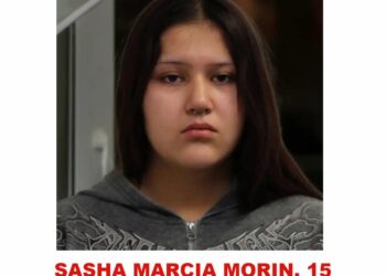 Photo of missing girl Sasha Marcia Morin, age 15, from Regina, Saskatchewan