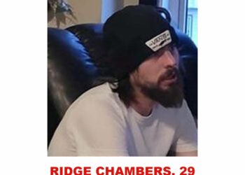 Photo of missing man Ridge Chambers, 29, from Grande Prairie, Alberta