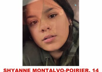 Photo of missing girl Shyanne Montalvo-Poirier, age 14, from Campbellton, New Brunswick