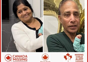 Photo of missing couple Vallipuram, age 70, and Premawathy, age 68, from Whitchurch-Stouffville, Ontario