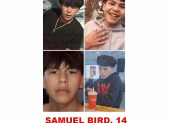 Photo of missing teen Samuel Bird, age 14, from Edmonton, Alberta