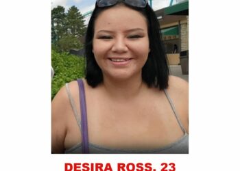 Photo of missing woman Desira Ross, age 23, from Broadview, Saskatchewan