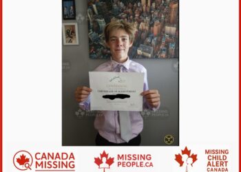 Photo of missing boy Cohen, age 13, from Belleville, Ontario