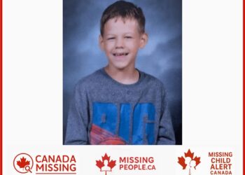 Photo of missing boy Logan Oliver, 9, from Carlisle, New Brunswick, last seen October 23, 2025.