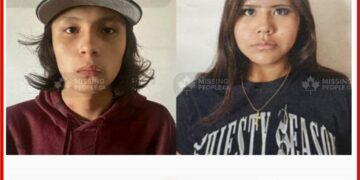Photos of missing youths Clarence Wadsworth, age 14, and Chanting Small Eyes, age 13, from Blood Reserve, Alberta