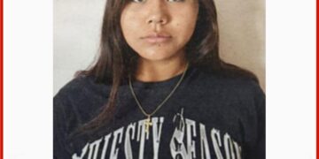 Photo of missing girl Chanting Small Eyes, age 13, from Blood Tribe, Alberta.