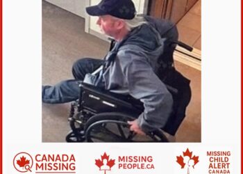 Photo of missing person Glen, age 64, from Toronto, Ontario, who uses a black manual wheelchair.