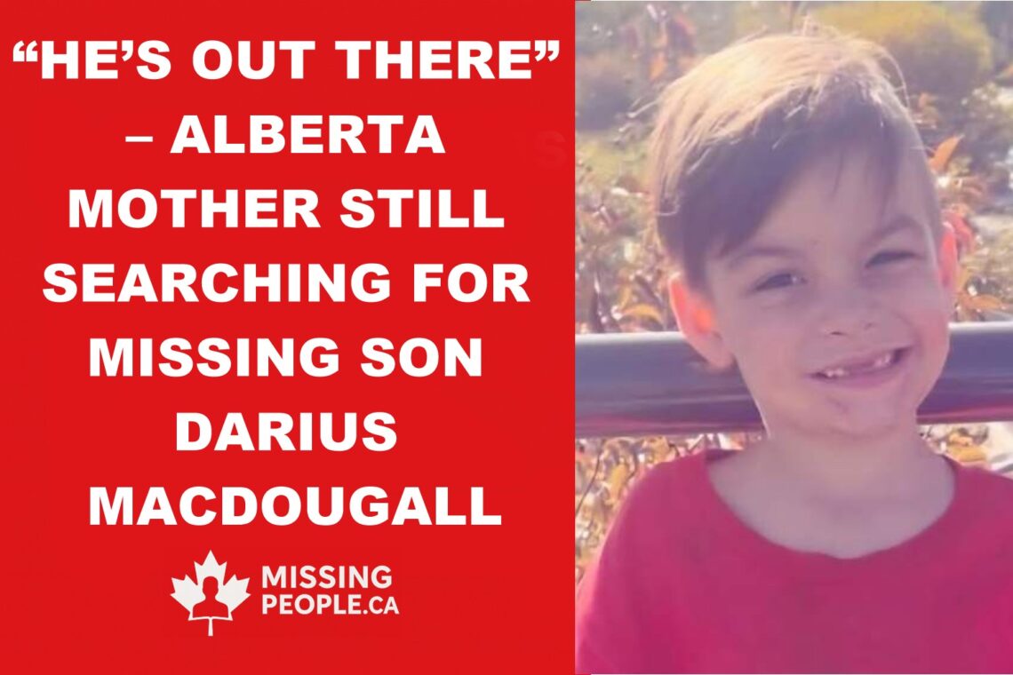 Photo of missing boy Darius Macdougall, 6, from Alberta.