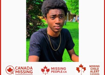 Photo of missing boy Raphael, 14, from Oshawa, Ontario, last seen September 3, 2025.