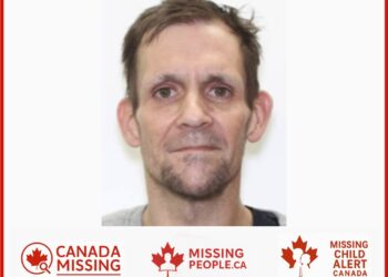 Photo of missing man Mark Brown, 43, from Essa Township, Ontario, last seen walking on Brentwood Road in Angus.