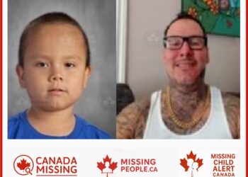 Photo of missing boy Zidane Wavey, 6, and his grandfather Norman Lecoy, 42, from North Cowichan, British Columbia.