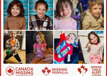 Photo of missing children Lily Sullivan, 6, and Jack Sullivan, 4, from Pictou County, Nova Scotia.