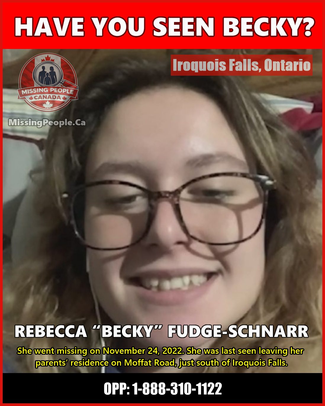 MISSING PERSON CANADA RELEASE