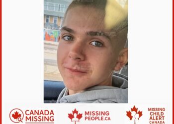 Photo of missing boy Gabriel Maj, 14, from Sault Ste. Marie, with short black hair and green eyes.
