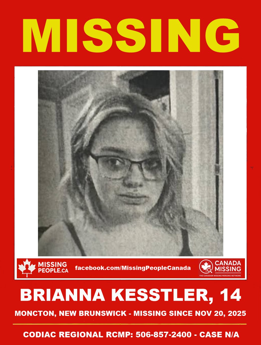 MISSING PERSON CANADA RELEASE