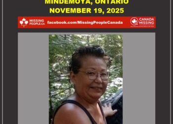 Photo of missing woman Carmelita Migwans, age 59, medium build, brown hair, from Mindemoya, Ontario.