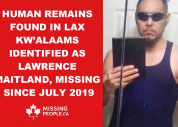 MISSING PERSON CANADA RELEASE