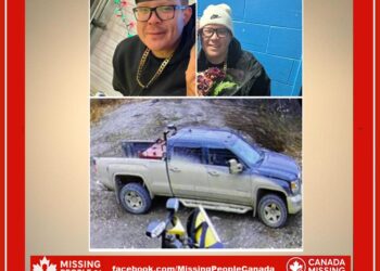 Photo of missing man Dylan Barnaby, 32, short red hair, brown eyes, black glasses, forearm tattoos, from Listuguj, Quebec.