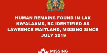 MISSING PERSON CANADA RELEASE