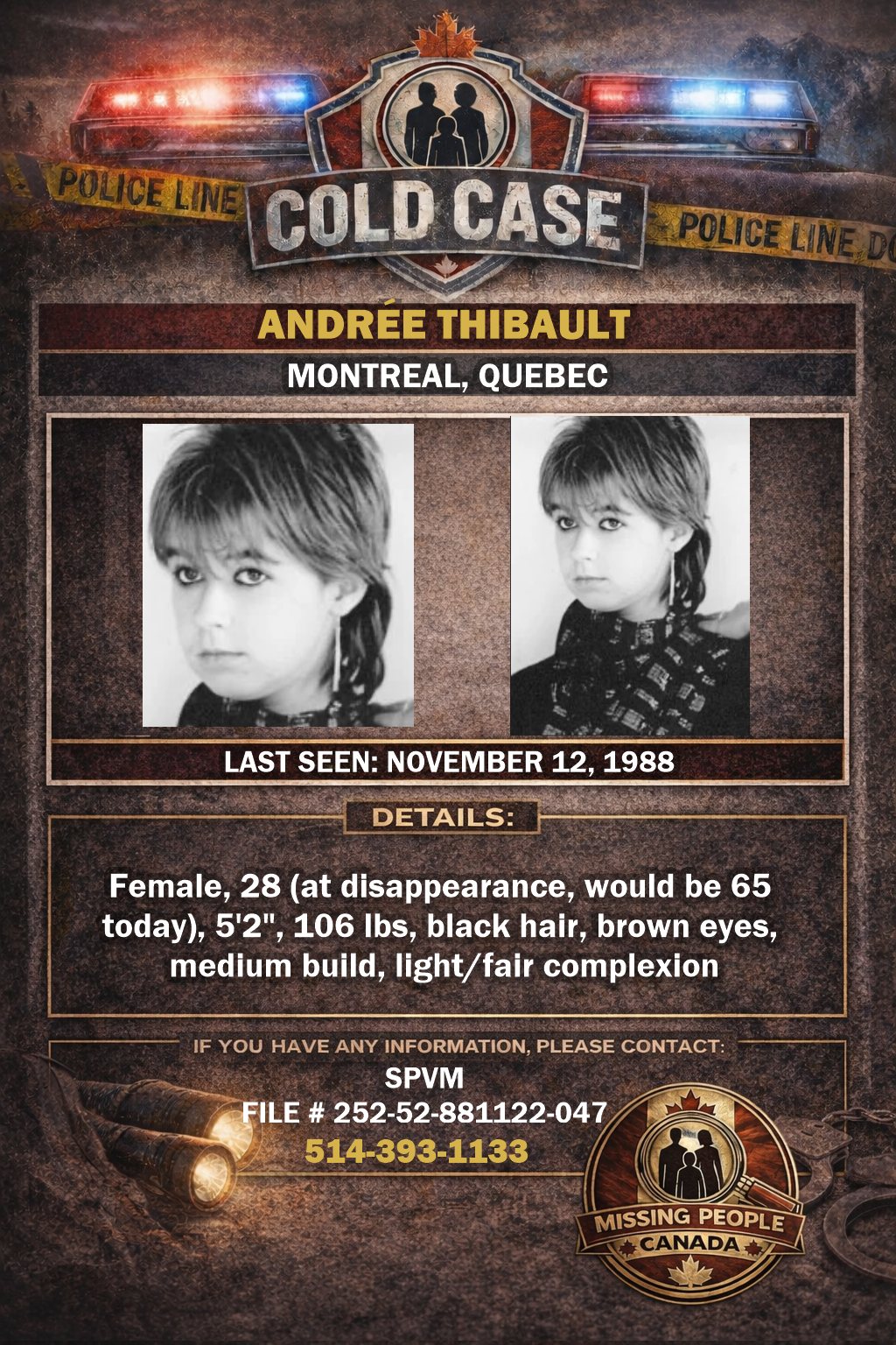 MISSING PERSON CANADA RELEASE