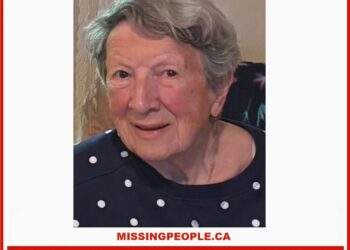 Photo of missing woman Bridget, age 84, from Markham, Ontario.