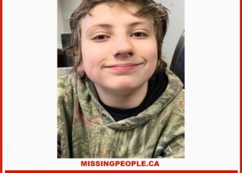 Photo of missing boy Brody Small, age 14, from Sault Ste. Marie, Ontario.