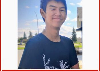Photo of missing boy Braiden Naytowhow, age 15, from Regina, Saskatchewan.