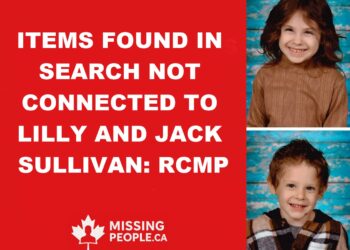 Photo of missing children Lilly Sullivan, 6, and Jack Sullivan, 4, from Lansdowne, Nova Scotia.