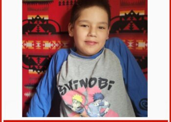Photo of missing boy Aiden Wuttunee, age 11, from North Battleford, Saskatchewan.