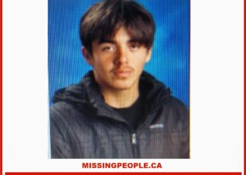 Photo of missing person Dominic Shipman, age 16, from Sarnia, Ontario.