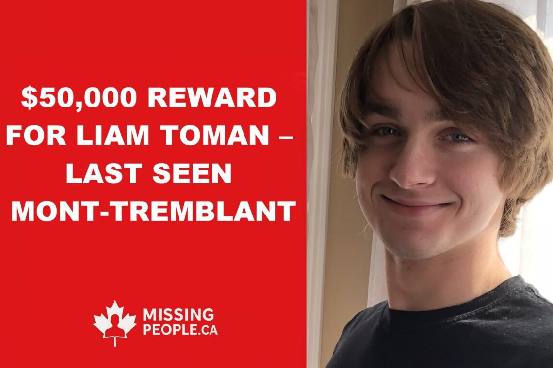 Liam Gabriel Toman, 22, missing skier from Ontario, last seen Mont-Tremblant February 2, 2025.