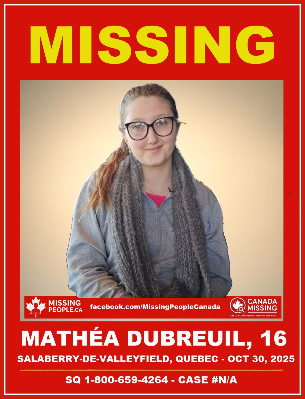 MISSING PERSON CANADA RELEASE