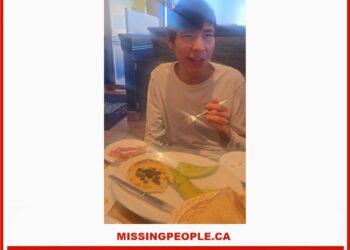 Photo of missing man Michael Gauron, age 20, from Edmonton, Alberta.