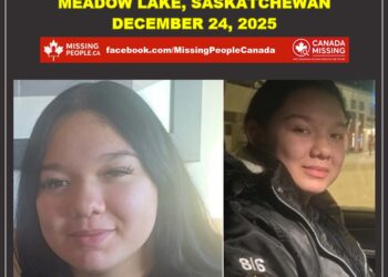Photo of missing female teen Adriana McCallum, age 15, from Meadow Lake, Saskatchewan