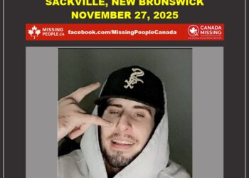 Photo of missing man Zacherie Chatfield, age 24, from Sackville, New Brunswick.